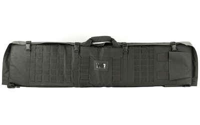 NcSTAR Rifle Case Shooting Mat, 48" Rifle Case, Unfolds to 66" Shooter's Mat, Nylon, Urban Gray, Exterior PALS Webbing, Includes Backpack Shoulder Straps CVSM2913U