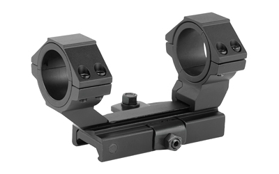 NcSTAR AR15 Adjustable Scope Mount QR, Black, Fits Picatinny Rails, Supports 30mm or 1" Scope, Includes 1" Inserts MARCQ