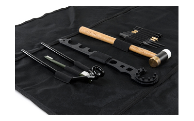 NcSTAR AR15/M4 Gunsmithing Tool Kit, Includes Tool Roll/ Cleaning Mat, AR15 Armorers Wrench, Handguard Removal Tool, AR15/M4 A1 & A2 Front Sight Adjustment Tool, Brass & Nylon Hammer, (3) Steel Punches, (2) Brass Punch, (2) Plastic Punches, and Nylon Cleaning Brush TGSARKB