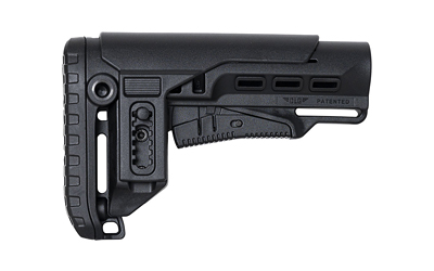 NcSTAR Tactical Stock with Cheek Riser, Fits AR-15 with Mil Spec Buffer Tube, Matte Finish, Black VG087052