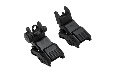 NcSTAR Pro Series Flip-Up Sights, Front and Rear, Fits Picatinny, Matte Finish, Black VMARFLC
