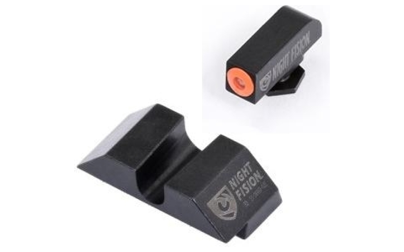 Perfect dot ns set w/orange front dot+ u blank rear for glock 17-39