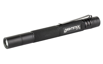 Nightstick MT-100, Mini-Tac Flashlight, 130 Lumens,484 Candela, Black, 1.5 Hours of Runtime, IP-X4 Water-Resistant MT-100