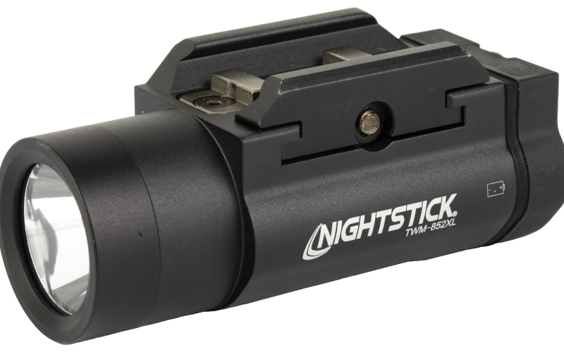 Nightstick TWM-852XL, Tactical Weapon Mounted Light, 850 Lumens, 1.75 Hour Runtime, IP-X7 Waterproof, Matte Finish, Black TWM-852XL