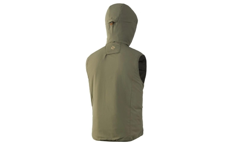 Nomad mens hooded puff vest moss l