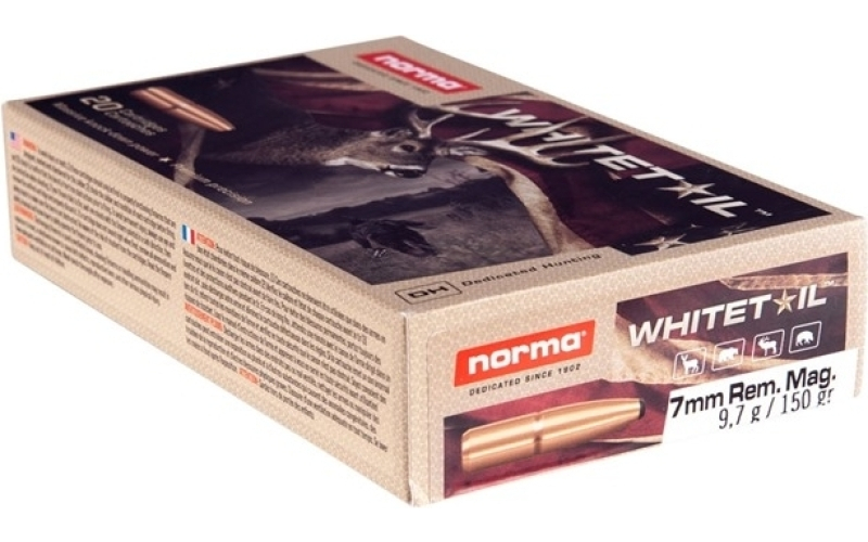 Norma 7mm remington magnum 150gr penetrating soft point 20/box