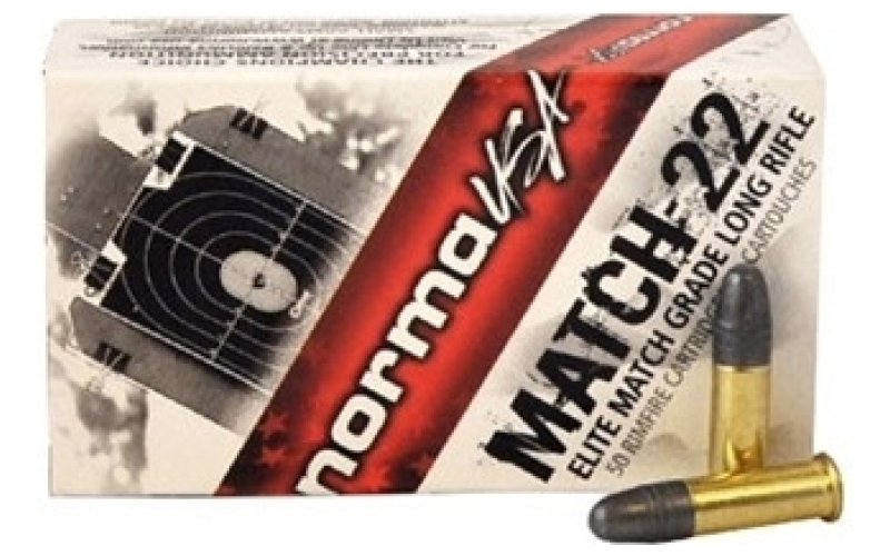 Norma 22 long rifle 40gr lead round nose 50/box