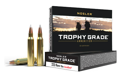 Nosler Trophy Grade, 223 Remington, 70 Grain, AccuBond, 20 Round Box 61036