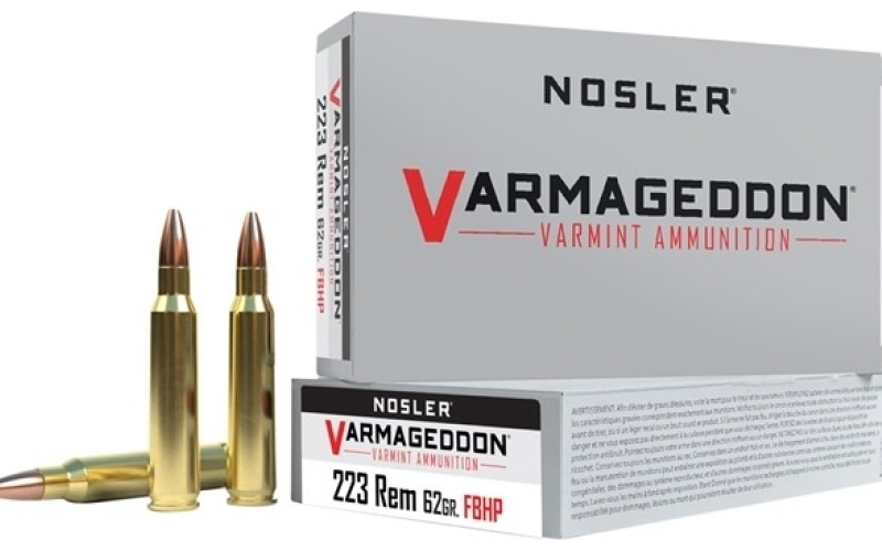 NOSLER 223 remington 62gr flat base hollow point 20/box