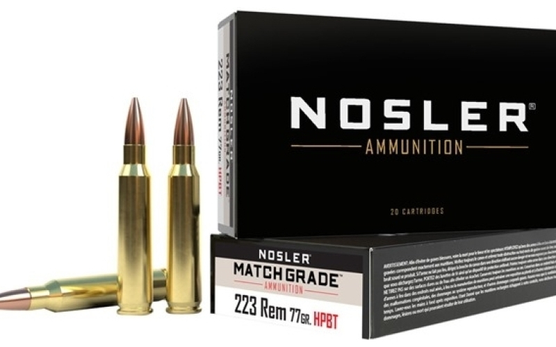 NOSLER 223 remington 77gr hpbt 20/box