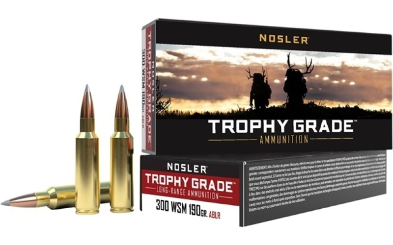 NOSLER 300 wsm 190gr ab-lr 20/box