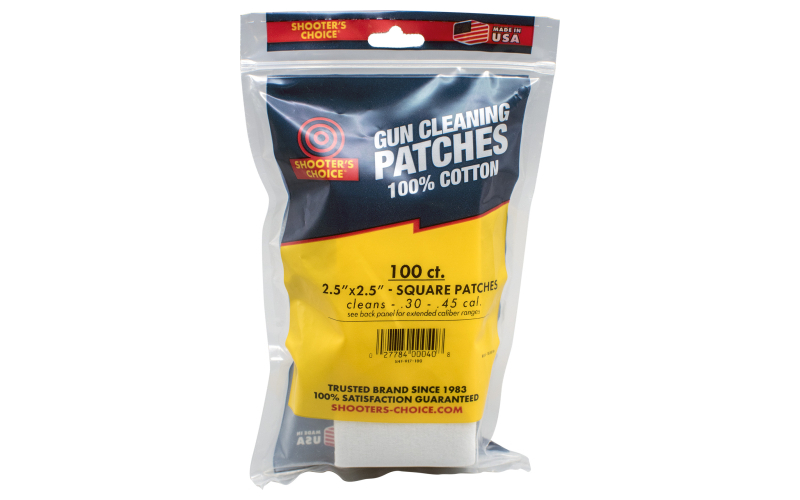 Otis Technology 2.5" Square Cleaning Patch, 100 Pack FG-917-100