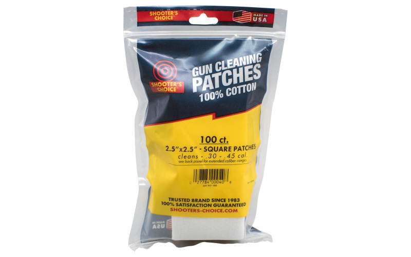 OTIS 2.5" SQ CLEANING PATCHES 100CT