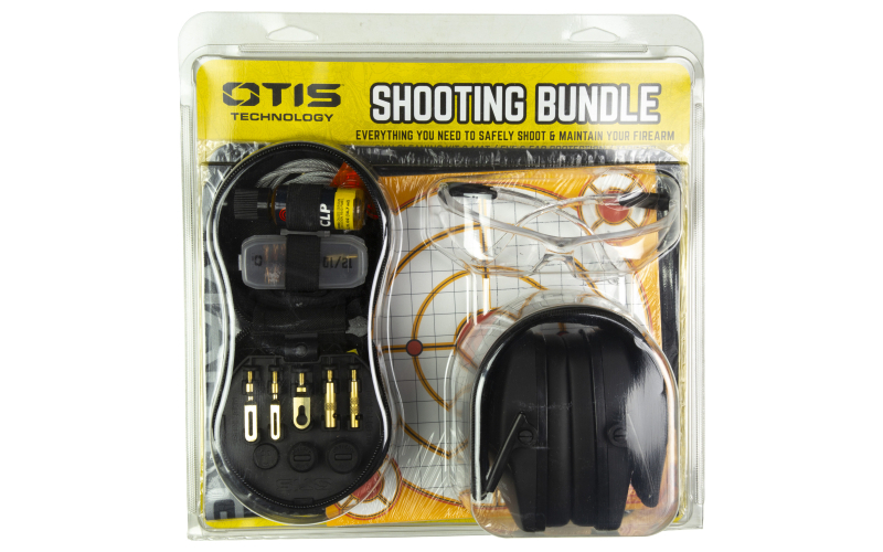 Otis Technology Bundle Kit, Includes Cleaning Kit, Ear Protection, Eye Protection and 10 Pack of Targets, Black FG-NSB-1