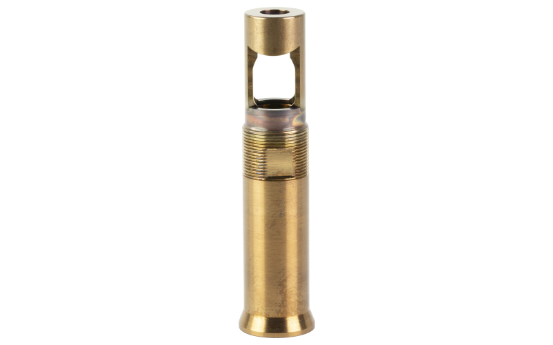 Otter Creek Labs Over the Barrel Muzzle Brake, 1/2X28", For Use with Ops Inc 12 Model, AEM5 and OCM5 Suppressors, Raw Heat Treat Finish, Gold OCL-804