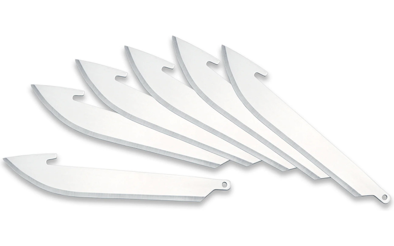Outdoor Edge Edge Drop-Point Blades, Plain Edge, 3" Blades, 420J2 Stainless Steel, 6 Pack RR30-6