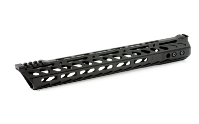 Phase 5 Weapon Systems Lo-Pro Slope Nose Free Float M-LOK Rail, 15", Black Finish, Steel barrel nut and mounting hardware included, Built-in QD Mounts with Internal Stops LPSN15MLOK