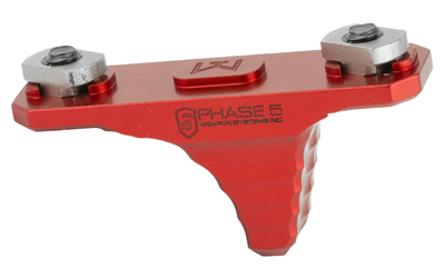 Phase 5 Weapon Systems Mini Hand Stop, Compatible with M-LOK Rail Systems, Red Finish MHS-MLOK-RED