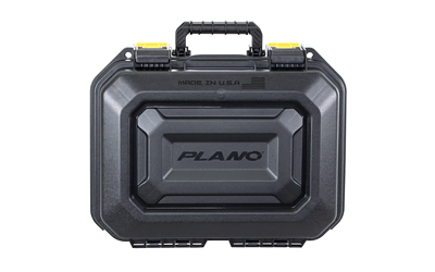 Plano All Weather 2, 2 Pistol Case, 14"x10"x5", Pluck to Fit Foam, Black and Yellow PLA118LG
