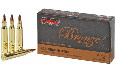 PMC Ammunition Bronze, 223 Remington, 55 Grain, Soft Point, 20 Round Box 223SP