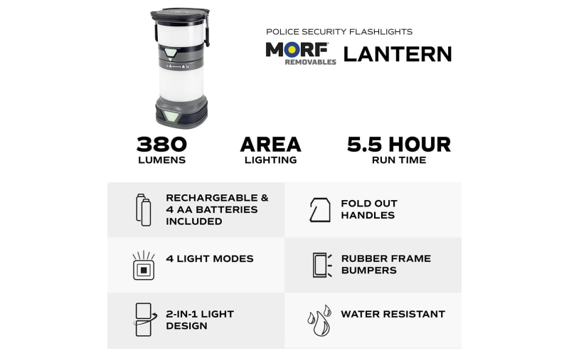 Police security flashlights morf lantern