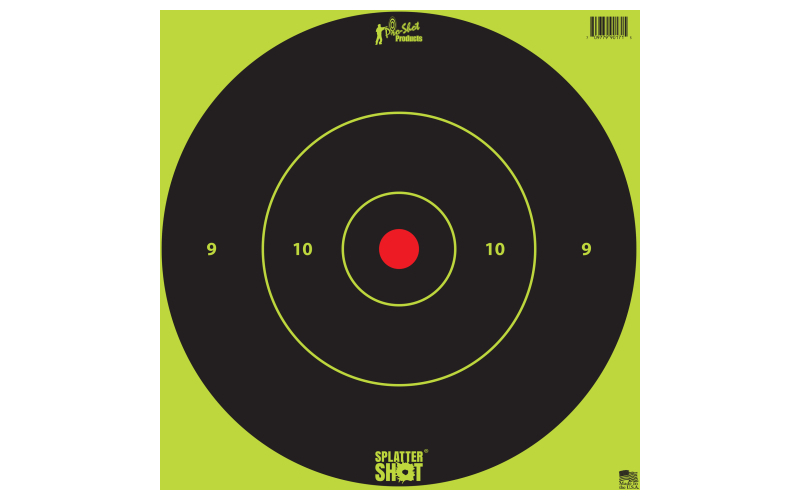Pro-Shot Products Splatter Shot, 12" Bullseye, Paper Target, 5 Pack, Black/Green 12B-GREEN-TG-5PK