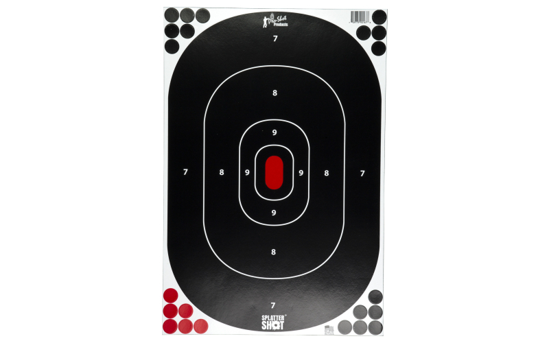 Pro-Shot Products Splatter Shot, 12"x17" Silhouette, Adhesive Target, 5 Pack, Black/White SILH-IN-5PK