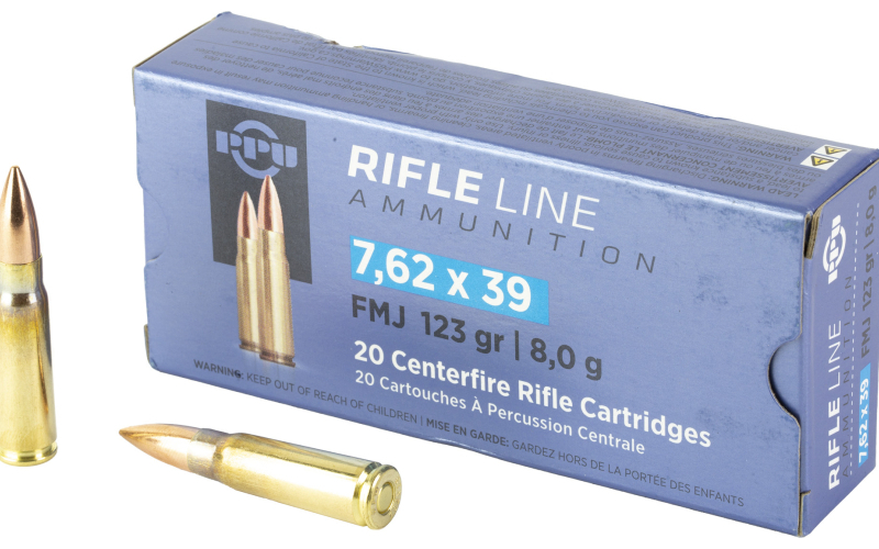 PPU 7.62X39 FMJ 123GR 20/1000