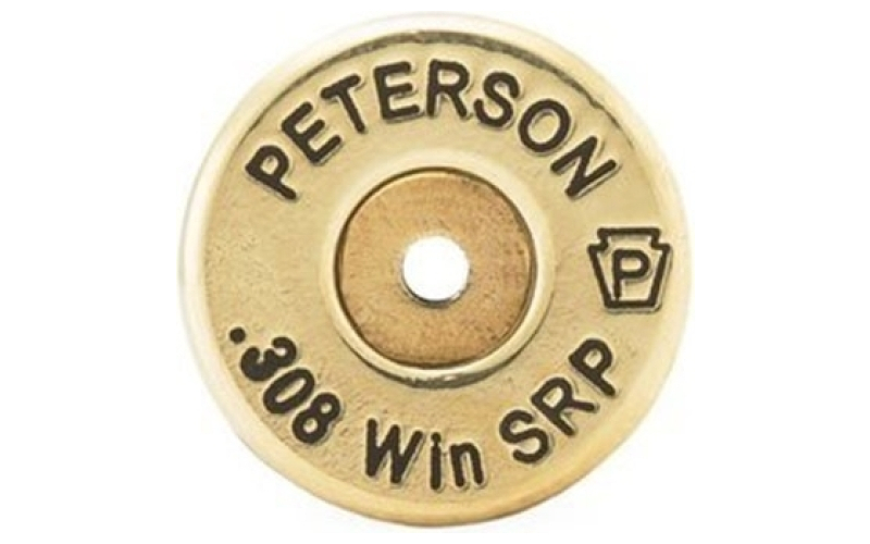 Peterson Cartridge 308 winchester small primer brass 500/box