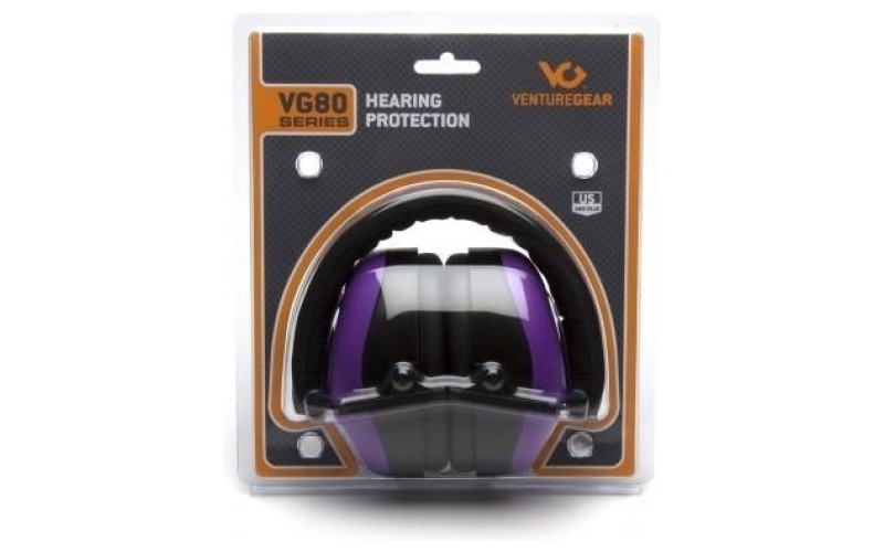 Pyramex purple - nrr 26 db low profile hearing protector - vg clamshell