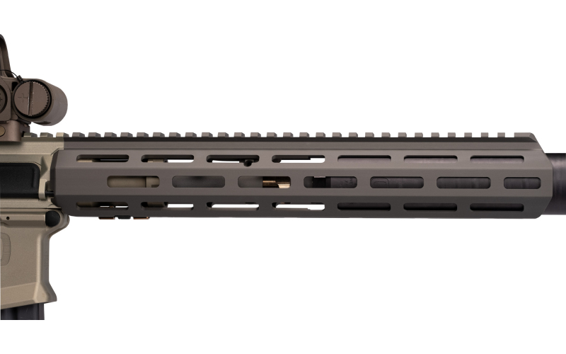 Q Honey Badger Rail, M-LOK, 12", Fits Honey Badger/AR Upper Receivers, Clear Anodized Finish, Gray, Q Barrel Nut and Hardware Not Included 12-HB-MLOK-HG