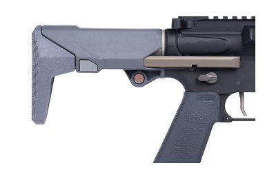 Q Shorty Stock, Gray, 2 Position, Fits AR/M4 Receivers, Includes Recoil Spring and 3oz Buffer Q-ACC-SHORTY-STOCK-GRAY