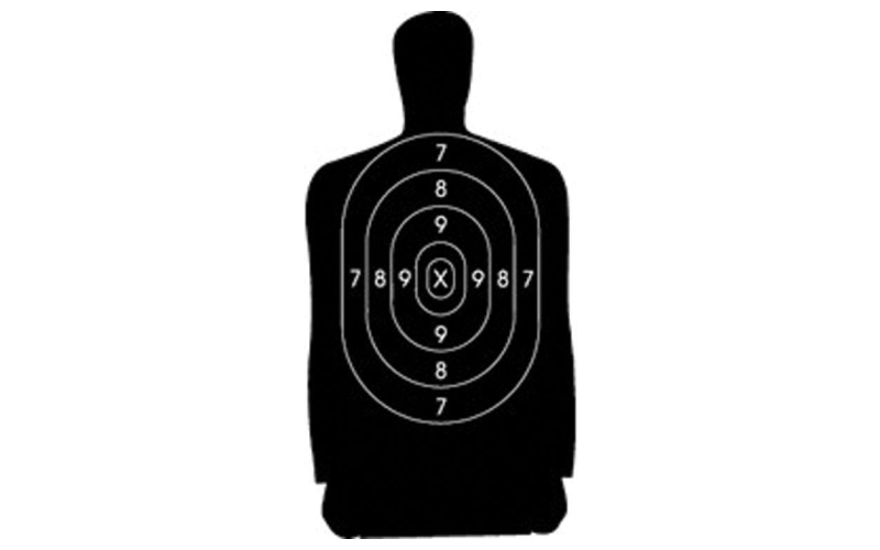 Speedwell official nra police qualification silhouette police silhouette reduced 25 yd. 500/pack