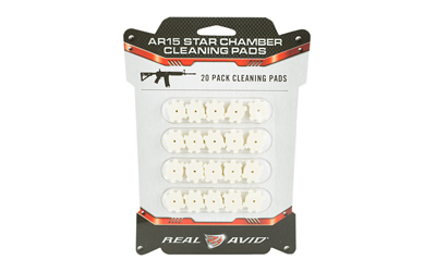 Real Avid Star Chamber, Cleaning Pads, Fits AR15, Wool Pads, 20 Per Pack, Precision Cut AVAR15CP