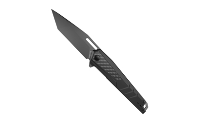 Real Avid RAV-6, Folding Knife, Plain Edge, Matte Finish, Black, Aluminum Handle, 3.4" Blade Length, 7.6" Overall Length, Liner Lock, Stainless Steel RAV-6