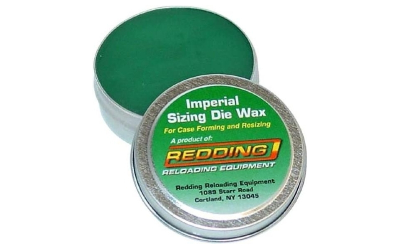 Redding brand imperial sizing die wax green 2oz tin
