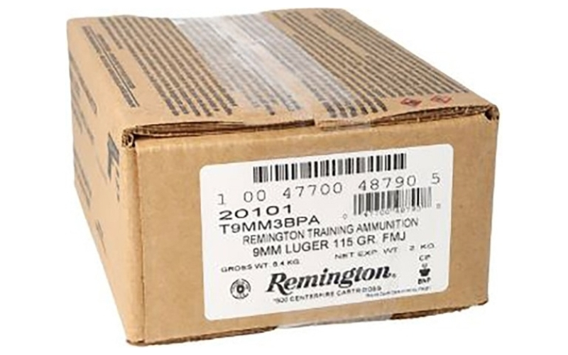 Remington 9mm luger 115gr full metal jacket 500/box