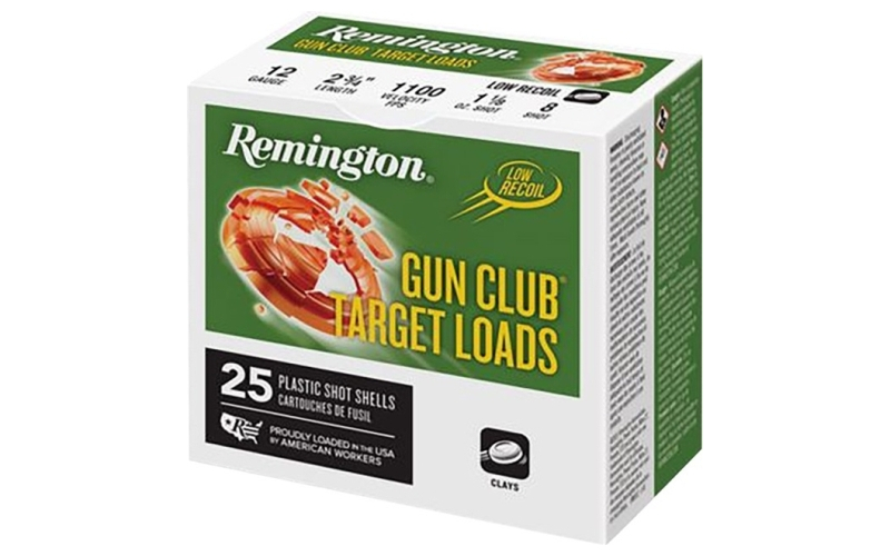 Remington 12 gauge 2-3/4'' 2-1/2dr 1-1/8oz #8 25/box