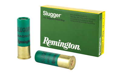 Remington Slugger, 12 Gauge, 3", Max Dram, 1 oz., Rifled Slug, 5 Round Box 20270