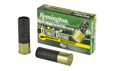 Remington Ultimate Defense Buckshot, 12 Gauge 3", 00 Buck Shotshell, 15 Pellets, 5 Round Box r20633