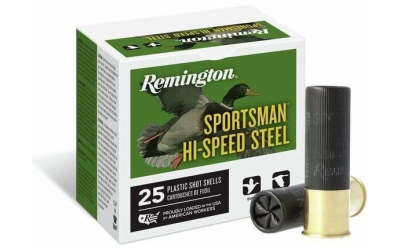 Remington sportsman hi-speed steel loads 12ga 3in 1-1/4oz 3 ammo 25rd