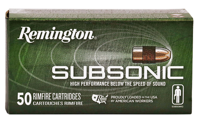 Remington Subsonic,22 LR, 40 Grain, Copper Plated Hollow Point, 50 Round Box 21135