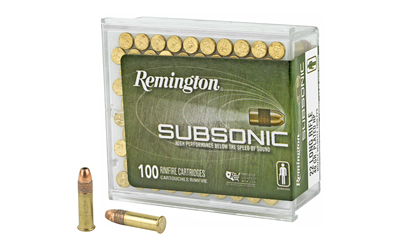 Remington Subsonic, 22 LR, 40 Grain, Copper Plated Hollow Point, 100 Round Box 21137