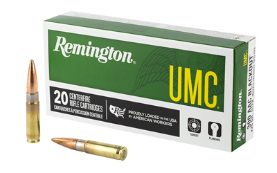Remington UMC, 300 Blackout, 220 Grain, Open Tip, Flat Base, 20 Round Box 21422