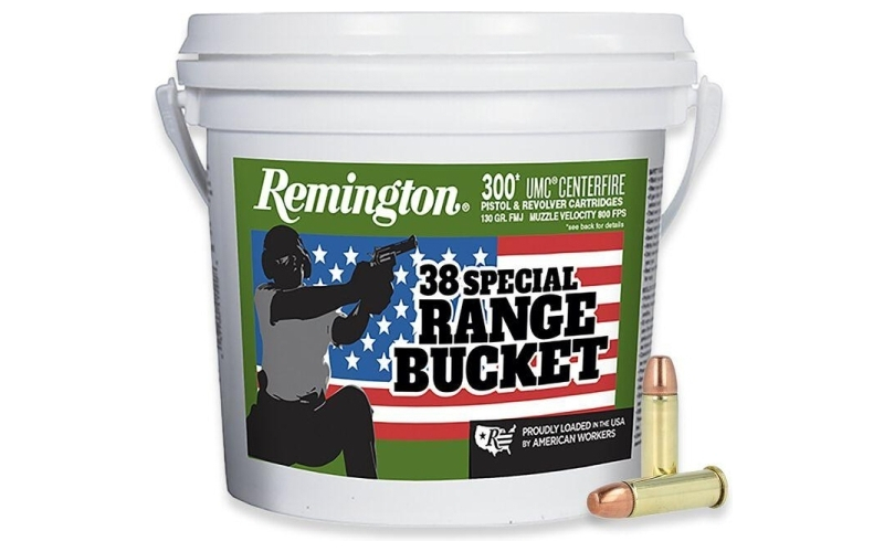 Remington range bucket umc 38 spl 130gr fmj ammo 300rd