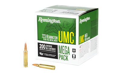 Remington UMC, 223 Remington, 55 Grain, Full Metal Jacket, Mega Pack, 200 Round Box 23683