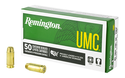 Remington UMC, 40 S&W, 180 Grain, Full Metal Jacket, 50 Round Box 23742