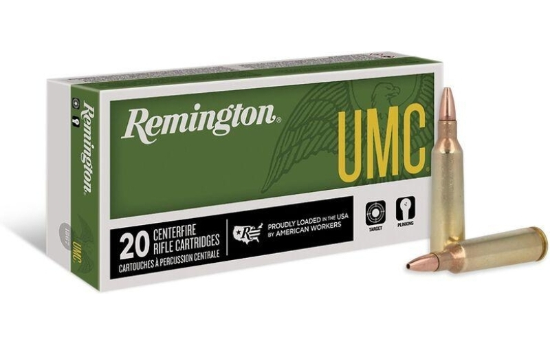 Remington umc 22-250 rem 45gr jhp ammo 20rd