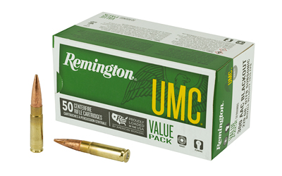 Remington UMC, 300 Blackout, 220 Grain, Open Tip Flat Base, 50 Round Box 24026