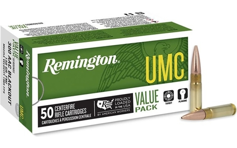Remington 300 aac blackout 150gr full metal jacket 50/box